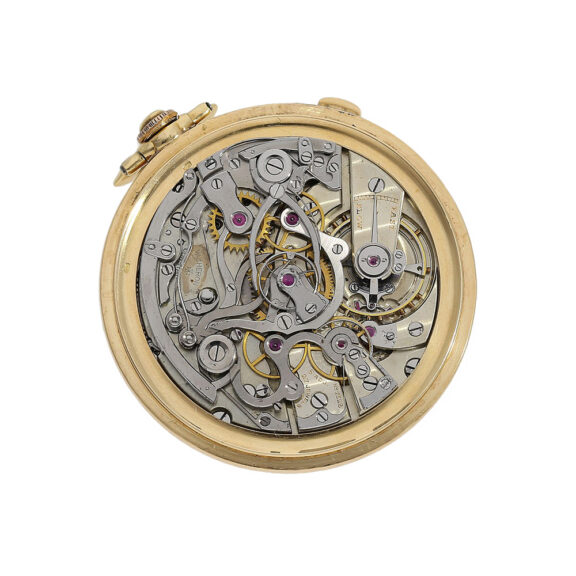 Swiss gold split-seconds chronograph pocket watch from the 1930s Swiss gold split-seconds chronograph pocket watch from the 1930s