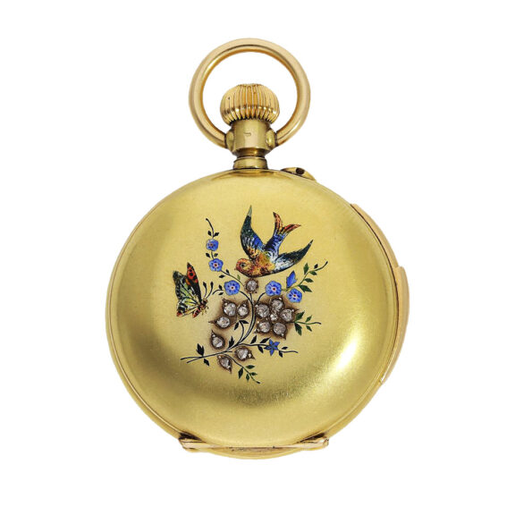 Swiss 18K gold minute repeating ladies lever watch Circa 1880 Swiss 18K gold minute repeating ladies lever watch Circa 1880