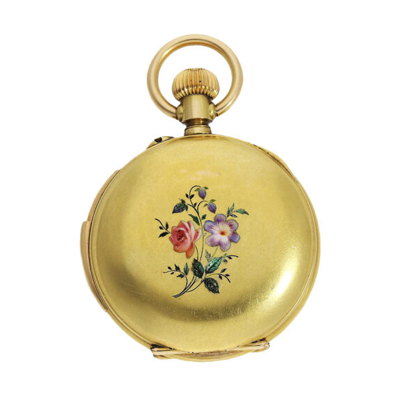 Swiss 18K gold minute repeating ladies lever watch Circa 1880 Swiss 18K gold minute repeating ladies lever watch Circa 1880