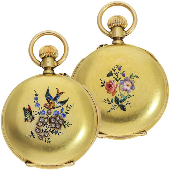 Swiss 18K gold minute repeating ladies lever watch Circa 1880