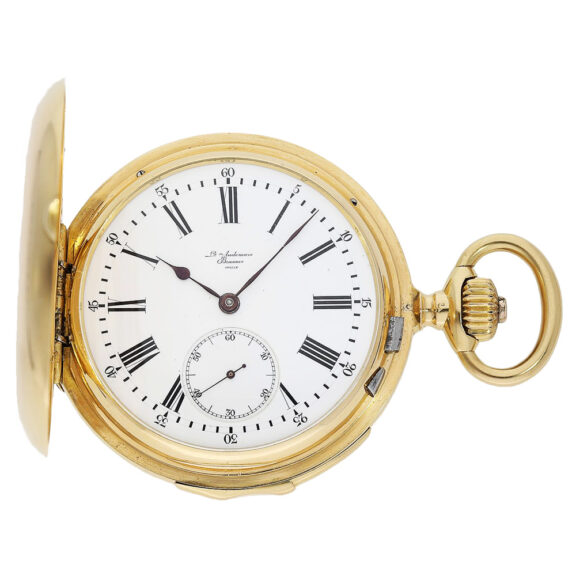Rare Swiss gold minute repeating pocket watch Circa 1885