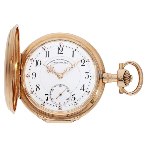 German gold Glashütte watch with wrong inscription Circa 1898
