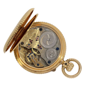 German rare decorated gold half-hunting cased watch Circa 1883