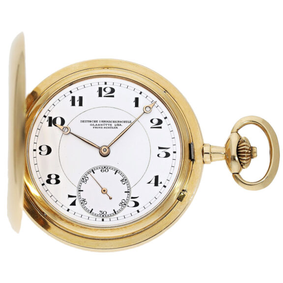 German gold Glashütte hunting cased pocket watch Circa 1927 German gold Glashütte hunting cased pocket watch Circa 1927