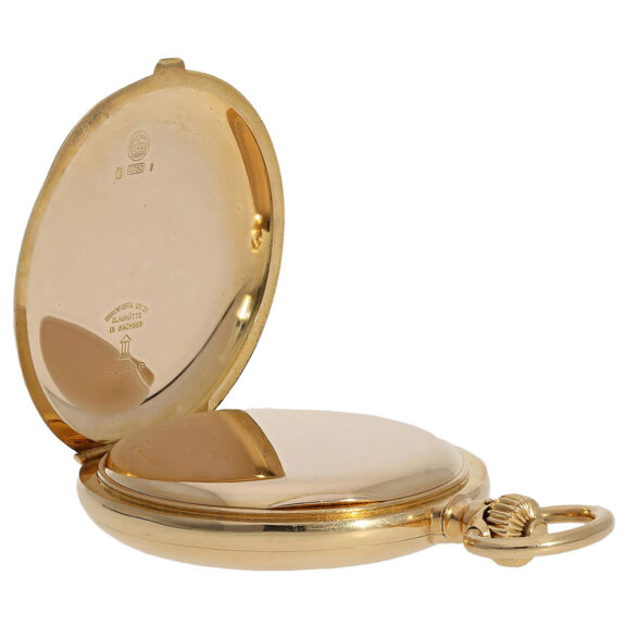 Impressive gold Glashütte hunting cased watch Circa 1905 Impressive gold Glashütte hunting cased watch Circa 1905
