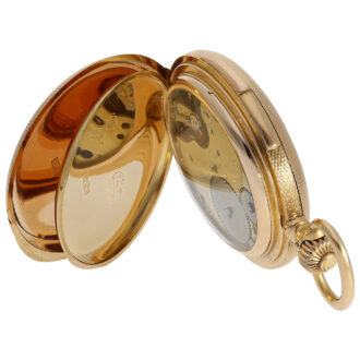 German pink gold hunting cased repeating watch Circa 1889