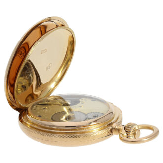 German pink gold hunting cased repeating watch Circa 1889
