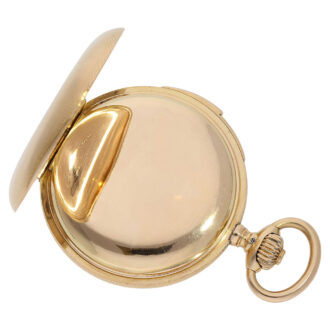 German pink gold hunting cased repeating watch Circa 1889