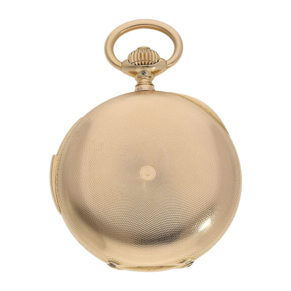 German pink gold hunting cased repeating watch Circa 1889 German pink gold hunting cased repeating watch Circa 1889