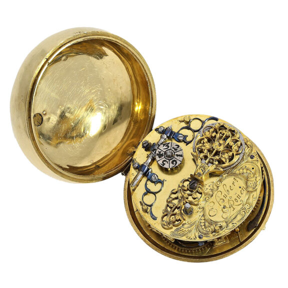 French single-handed pair-cased verge watch Circa 1650-1660 French single-handed pair-cased verge watch Circa 1650-1660