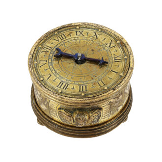 Small one handed Renaissance drum shaped clock Circa 1580