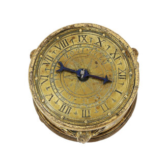 Small one-handed Renaissance drum-shaped clock Circa 1580
