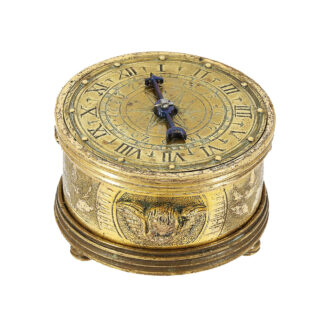 Small one-handed Renaissance drum-shaped clock Circa 1580
