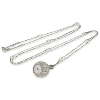 Swiss Art Nouveau Boule de Genève set with diamonds Circa 1900
