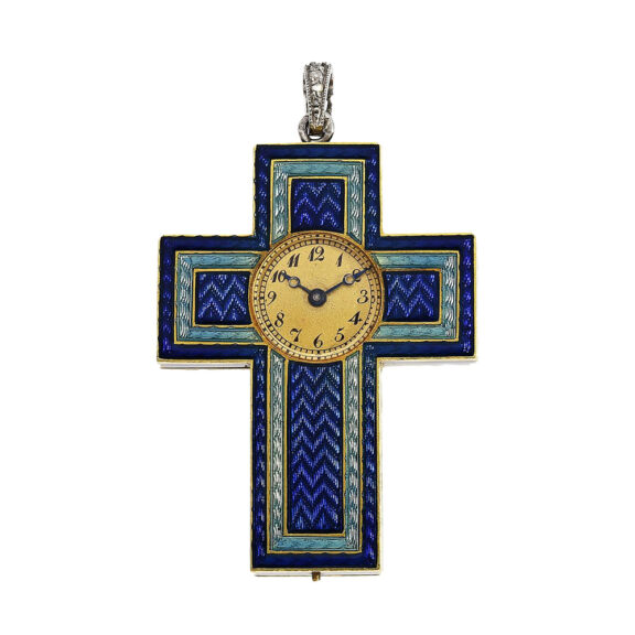 French gold and diamond set cruciform watch Circa 1910