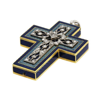 French gold and diamond set cruciform watch Circa 1910