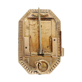 Swiss quarter repeating octagonal brooch watch Circa 1810