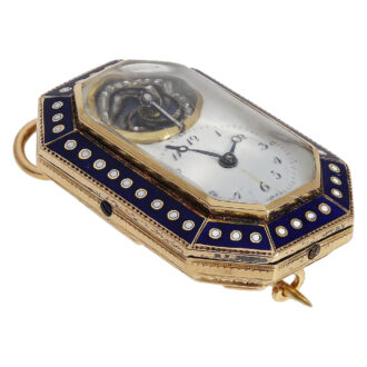 Swiss quarter repeating octagonal brooch watch Circa 1810
