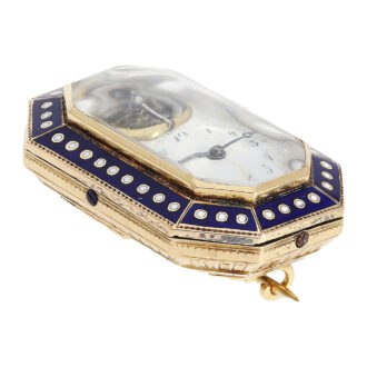 Swiss quarter repeating octagonal brooch watch Circa 1810