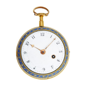 English gold, enamel and diamond-set pocket watch Circa 1790