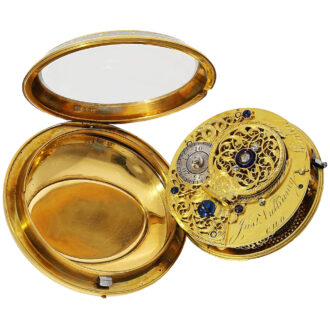 English gold, enamel and diamond-set pocket watch Circa 1790
