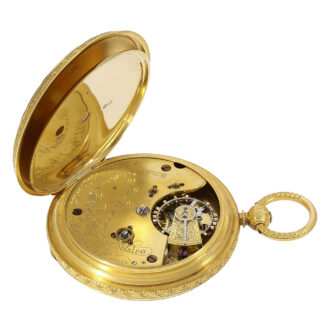 English gold and enamel watch with five time zones Circa 1869