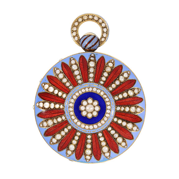 Swiss gold and enamel watch for the Chinese market Circa 1820 Swiss gold and enamel watch for the Chinese market Circa 1820