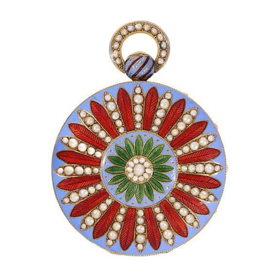 Swiss gold and enamel watch for the Chinese market Circa 1820 Swiss gold and enamel watch for the Chinese market Circa 1820