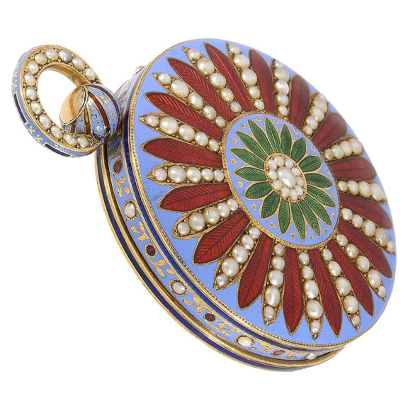 Swiss gold and enamel watch for the Chinese market Circa 1820 Swiss gold and enamel watch for the Chinese market Circa 1820