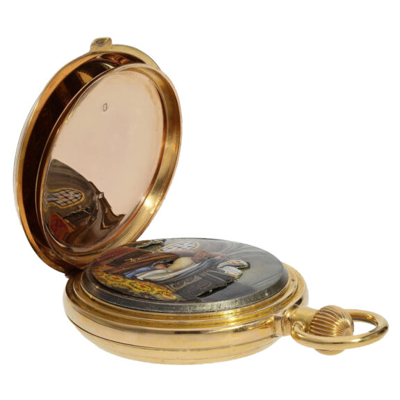 Swiss repeater with concealed erotic automaton Circa 1890 Swiss repeater with concealed erotic automaton Circa 1890
