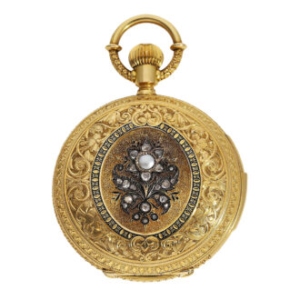 Swiss gold quarter repeating lever with automaton Circa 1880