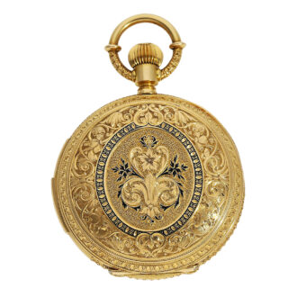 Swiss gold quarter repeating lever with automaton Circa 1880