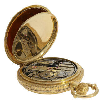 Swiss gold quarter repeating lever with automaton Circa 1880