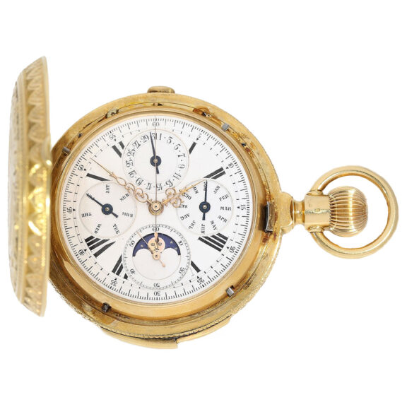 Swiss complicated astronomical repeating chronograph Circa 1890 Swiss complicated astronomical repeating chronograph Circa 1890