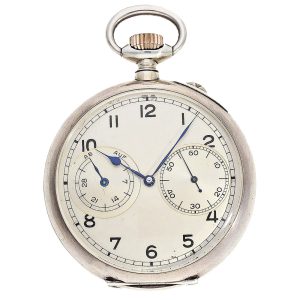 German silver lever chronometer with power reserve Circa 1942