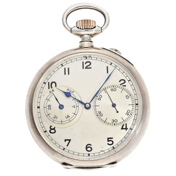 German silver lever chronometer with power reserve Circa 1942