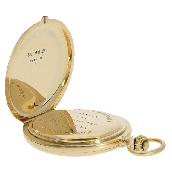 Swiss gold hunting cased lever chronometer watch Circa 1910 Swiss gold hunting cased lever chronometer watch Circa 1910
