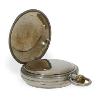 Swiss large digital pocket watch in the manner of Pallweber Circa 1890