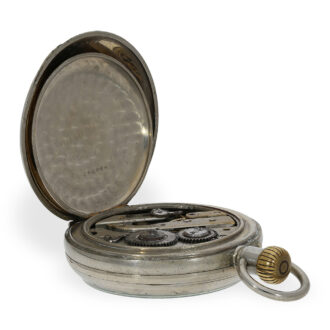 Swiss large digital pocket watch in the manner of Pallweber Circa 1890