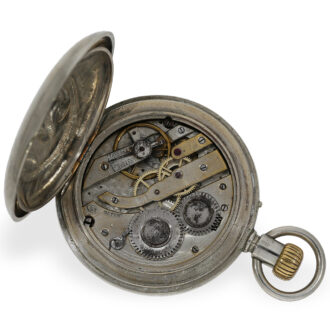 Swiss large digital pocket watch in the manner of Pallweber Circa 1890