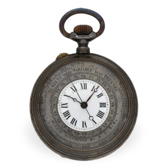 Technically interesting French watch with barometer Circa 1890