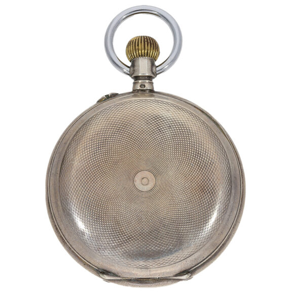 Rare Swiss silver hunting cased watch with digital time Circa 1890 Rare Swiss silver hunting cased watch with digital time Circa 1890