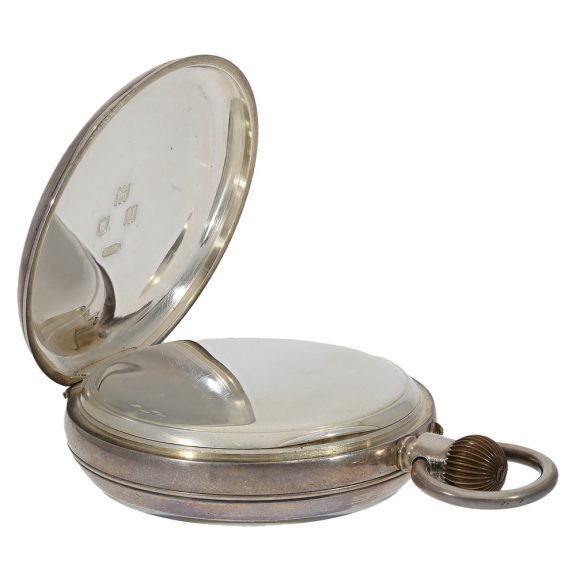 English lever deck watch in a silver open face case Circa 1915 English lever deck watch in a silver open face case Circa 1915