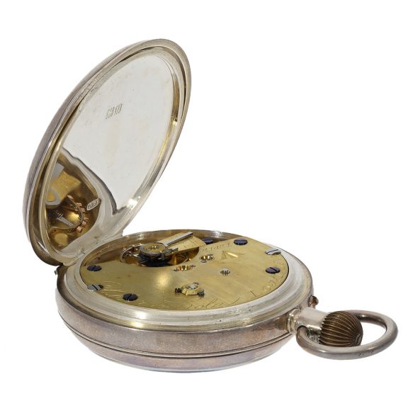 English lever deck watch in a silver open face case Circa 1915 English lever deck watch in a silver open face case Circa 1915