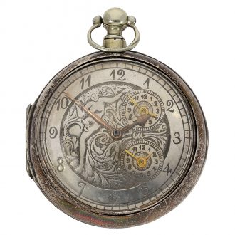 English verge with an erotic scene and two time zones Circa 1820