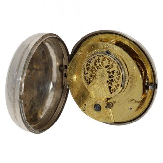 English verge with an erotic scene and two time zones Circa 1820