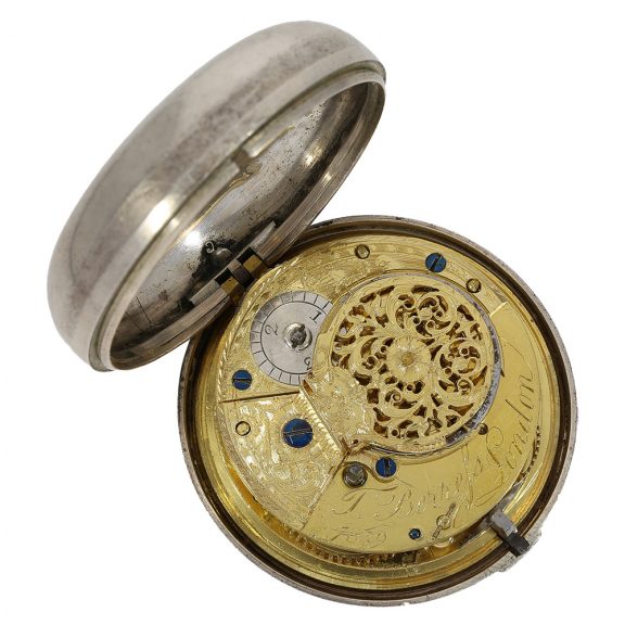 English single-handed verge with night and day dial Circa 1804 English single-handed verge with night and day dial Circa 1804