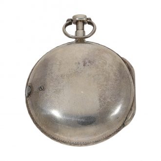 Early Italian silver open faced verge pocket watch Circa 1750