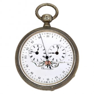 English chronometer with dual time and jumping seconds Circa 1850