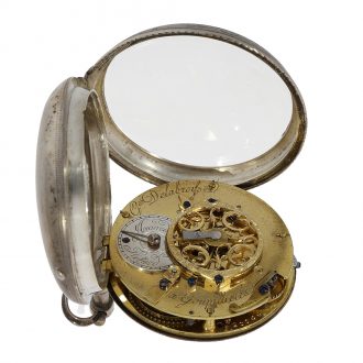 Swiss verge pocket watch with hand date Circa 1795